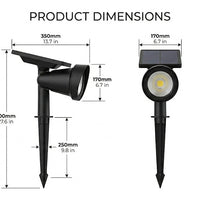 Foco Solar de Jardín 9 LED IP65 | Iluminación Exterior Resistente al Agua
