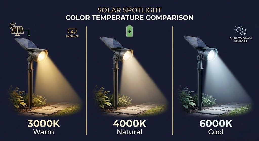 Foco Solar de Jardín 9 LED IP65 | Iluminación Exterior Resistente al Agua